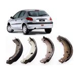 Sapata De Freio Peugeot 206 1.0, 1.4 e 1.6 99 em Diante E 207 Hatch 1.4 e 1.6 2009 em Diante Traseira - Jogo