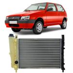 Radiador Uno, Fiorino e Premio 1.0, 1.3, 1.4 e 1.5 1985 até 2009 Sem Ar Com Reservatório 