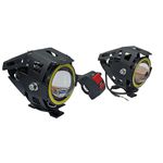 Farol Auxiliar Universal Led Redondo Moto / Offroad C/ Botão Par