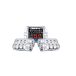 Farol Auxiliar LED Strobo C/ Voltímetro MP V4 RGB Jogo C/ 4 Peças