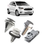 Kit de Fixação da Grade do Capô e Parabrisa Ford Ka 2015 Em Diante C/ 12 Peças