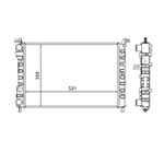 Radiador Palio , Weekend , Siena e Strada até 2000 1.0 , 1.3 e 1.5 Com ou Sem Ar Fixado por parafuso 