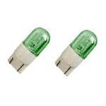 Lâmpada de led esmagada grande, 12V com 1 led, verde, par.