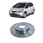 Disco De Freio Dianteiro Honda Fit e Honda City 2009 á 2014 Civic 1993 á 2006 Ventilado Par