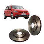 Disco De Freio Dianteiro Gol e Voyage G5 e G6 1.0 e 1.6 8V Ventilado Par 