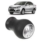 Manopla De Câmbio Jac J-3 Cinza Com Tampa Cromado Encaixe de Rosca 