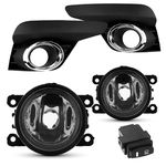 Farol de Milha Logan e Sandero 2020 Em Diante Grade Cromada e Botão Universal Jogo 