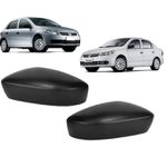 Capa do Retrovisor Gol, Voyage e Saveiro G5, G6 e G7 2011 Em Diante Preto S/ Furo do Pisca 
