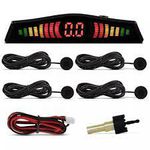 Sensor de Ré C/ Display Meia Lua Botão On/OFF 4 Pontos Preto Brilhante 