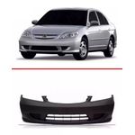 Parachoque Dianteiro Honda Civic 2004 a 2006 Preto Liso