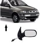 Retrovisor Palio e Strada 2001 a 2004 2 Portas C/ Controle Manual 