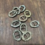 KIT 10 Fivelas 111 Antigas - Metal Amarelo