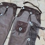 Calça de Couro T&C - Café - Adulto