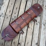 Jogo de Alforge e Porta Capa de couro (sola) - Tradicional 