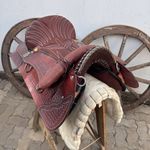 Arreio Rabo de Pato Almofadado Tramado - CASCO (NÃO ACOMPANHA MANTA E PEÇAS)
