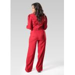 Conjunto Feminino Alfaiataria Bordado Vermelho - 1537