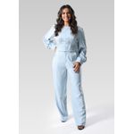 Conjunto Feminino Alfaiataria Bordado Azul - 9744