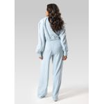 Conjunto Feminino Alfaiataria Bordado Azul - 9744