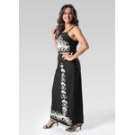 Conjunto Feminino Bordado Cropeed E Saia Preto - 0005 / 210
