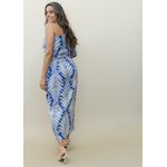 VESTIDO AZUL COM BRANCO