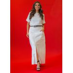 CONJUNTO BLUSA + SAIA LINHO