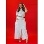 CONJUNTO BLUSA + SAIA LINHO