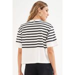 camiseta femenina com listras OFF SHELL