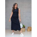 vestido midi PRETO