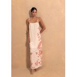 vestido estampado BEGE