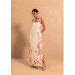 vestido estampado BEGE