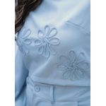 Conjunto Feminino Alfaiataria Bordado Azul - 9744