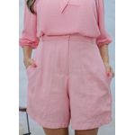 shorts linho ROSA