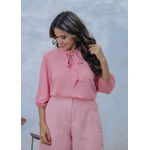 Blusa laço poá ROSA