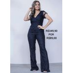 macacão renda decote V COLOR