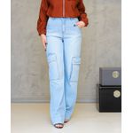 calça cargo JEANS CLARO