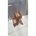 (6264) QM35 JARDINEIRA DE MADEIRA ESCADA DUPLA 57X44X48 CM - 2ª LINHA