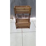 (6264) QM35 JARDINEIRA DE MADEIRA ESCADA DUPLA 57X44X48 CM - 2ª LINHA