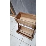(6264) QM35 JARDINEIRA DE MADEIRA ESCADA DUPLA 57X44X48 CM - 2ª LINHA