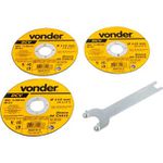 Esmerilhadeira Angular 4.1/2" 650W 3 Discos 220V - VONDER