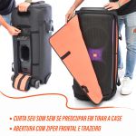 Case Bolsa Bag Capa Jbl Partybox 710 Espumada Com Alças E Aberturas Completas