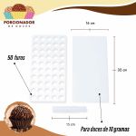 Placa Porcionadora De Doces Brigadeiro Beijinho 10g Oferta 50 Furos 