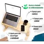 Mesinha Para Notebook Ajustável Com Apoio de Mouse Cama / Sofá