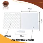 Placa Porcionadora Doces Brigadeiro Beijinho 13g 101 Furos