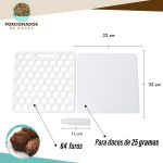 Kit 2 Placa Porcionadora Dosadora De Doces Brigadeiro Beijinho 20g 