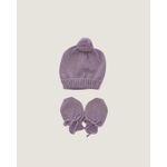 kit de Touquinha e Luvinha LIsa Lavanda