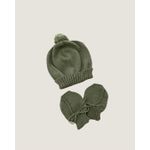 Kit de Touquinha e Luvinha Verde Plantação