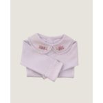 Body Paris com Bordados Rosa, Lavanda e Rosa Clarinho