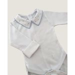 Body Poá Azul Bebê