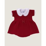 Vestidinho Sara Vermelho Bordô