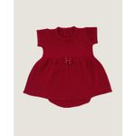 Vestidinho Sara Vermelho Bordô